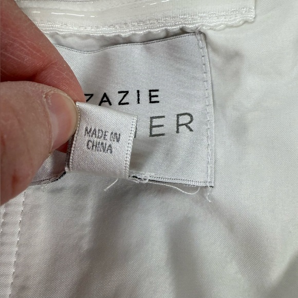 NWT Azazie Atelier Alexie Tulip Print Maxi Dress 12 White Iris Floral Dance Prom - Picture 12 of 16